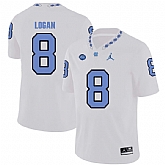 North Carolina Tar Heels 8 T.J. Logan White College Football Jersey Dzhi,baseball caps,new era cap wholesale,wholesale hats